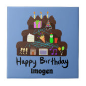 Nerdy Birthday Neural Network Tegeltje (Voorkant)