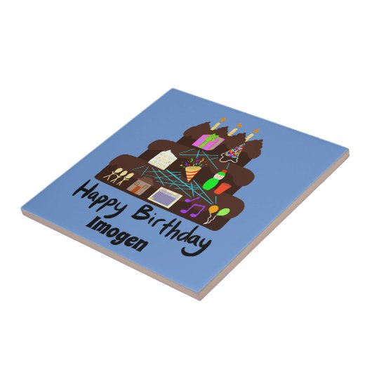 Nerdy Birthday Neural Network Tegeltje (Zijkant)