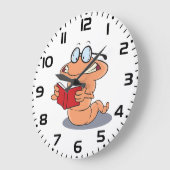 Nerdy Bookworm leest een boek Grote Klok (Hoek)