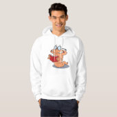 Nerdy Bookworm leest een boek Hoodie (Voorkant volledig)
