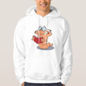 Nerdy Bookworm leest een boek Hoodie (Voorkant)