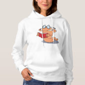 Nerdy Bookworm leest een boek Hoodie (Voorkant)