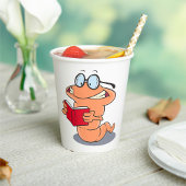 Nerdy Bookworm leest een boek Papieren Bekers