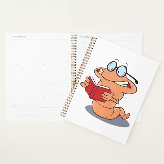 Nerdy Bookworm leest een boek Planner (Display)