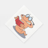 Nerdy Bookworm leest een boek Servet (Hoek)