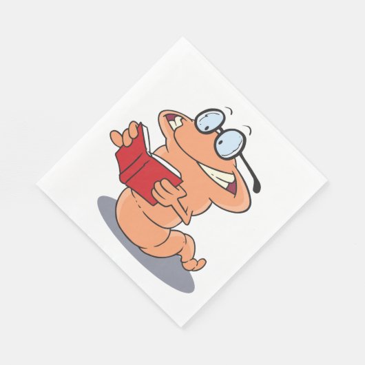 Nerdy Bookworm leest een boek Servet (Hoek)