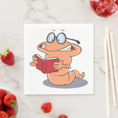 Nerdy Bookworm leest een boek Servet