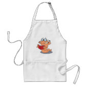 Nerdy Bookworm leest een boek Standaard Schort (Voorkant)