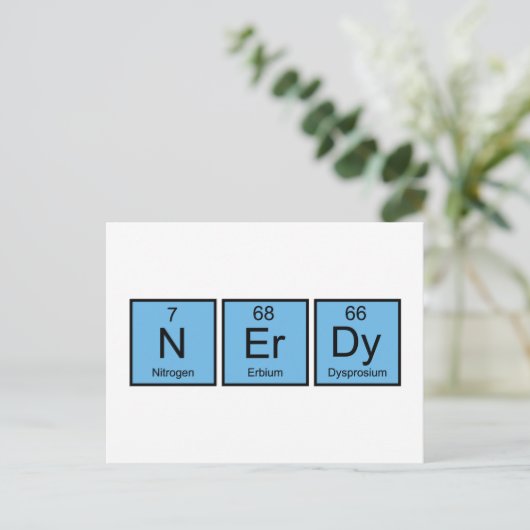 Nerdy Briefkaart (Staand voorkant)
