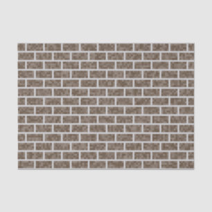 Nerdy, bruin, 8-bits graphics look bakstenen patro tissuepapier