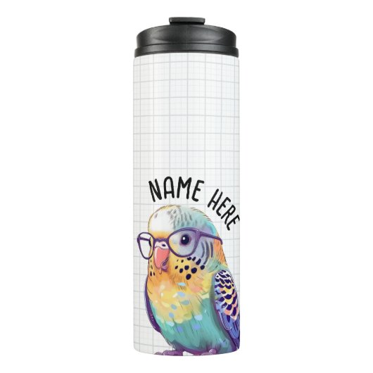  Nerdy Budgie Tumbler Thermosbeker (Voorkant)