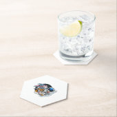 Nerdy Bunny Astronaut in de ruimte, ontdekkingsrei Kartonnen Onderzetters (Insitu)