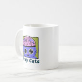 Nerdy Cats, Brain Design Coffee-Mok Koffiemok (Voorkant links)