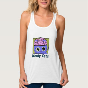 Nerdy Cats, ontwerp van het brein Tanktop