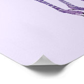 Nerdy Character Funny Cute Geek Paars Poster (Hoek)