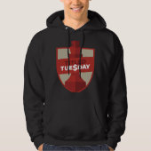 Nerdy Chess com Titel Tuesday Online Chess Player  Hoodie (Voorkant)