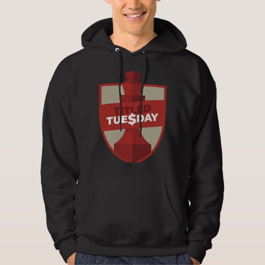 Nerdy Chess com Titel Tuesday Online Chess Player  Hoodie (Voorkant)