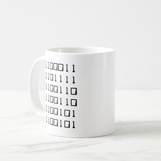 Nerdy Coffee Binary Koffiemok (Voorkant links)