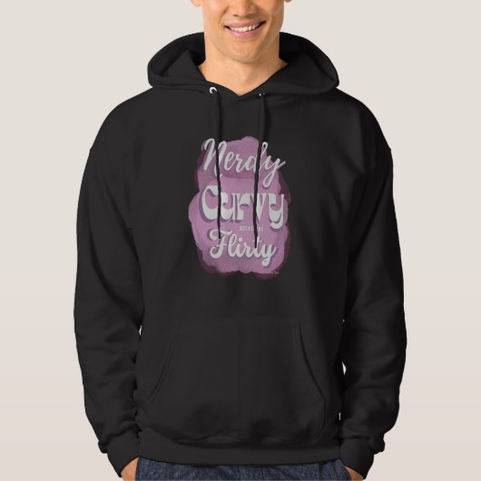 Nerdy Curvy Sometimes Flirty Retro Vibe Pastel on  Hoodie (Voorkant)