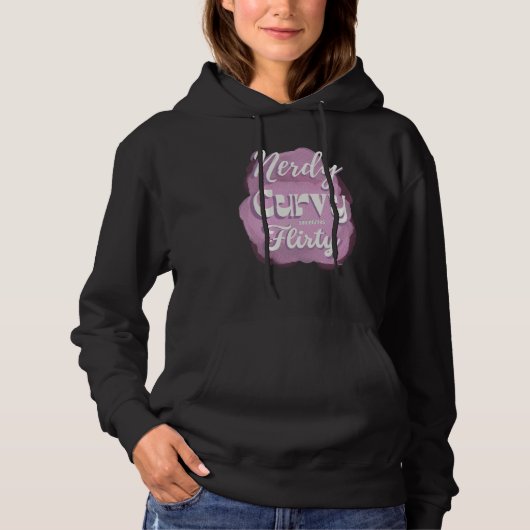 Nerdy Curvy Sometimes Flirty Retro Vibe Pastel on  Hoodie (Voorkant)