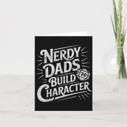 Nerdy Dads Build Character Father Humor  Kaart (Voorkant)