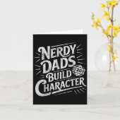 Nerdy Dads Build Character Father Humor  Kaart (Gele Bloem)
