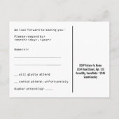 Nerdy, digitale stijl & Techie "RSVP"-Briefkaart Briefkaart (Achterkant)