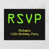 Nerdy, digitale stijl & Techie "RSVP"-Briefkaart Briefkaart (Voorkant)