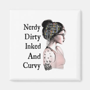 Nerdy Dirty Inked &versterker; Curvy Reading Lover Magneet
