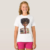 nerdy divers meisje t-shirt (Voorkant volledig)