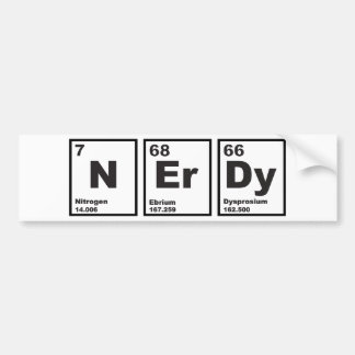 Nerdy Elements Bumpersticker