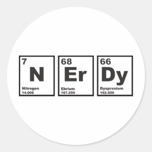 Nerdy Elements Ronde Sticker