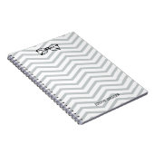 Nerdy Eyeglass Reading Chevron Masculine Notitieboek (Rechterzijde)