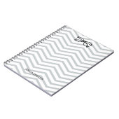 Nerdy Eyeglass Reading Chevron Masculine Notitieboek (Linkerzijde)