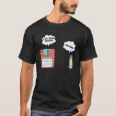 Nerdy Father Floppy Disk Flash Drive Computer Geek T-shirt (Voorkant)