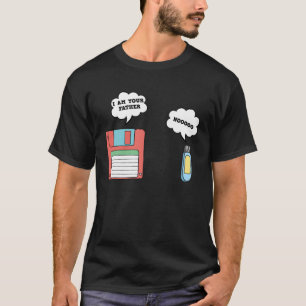 Nerdy Father Floppy Disk Flash Drive Computer Geek T-shirt