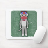 Nerdy Fifties Cool Fun Sock Monkey Cartoon Art Muismat (Met muis)