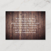 Nerdy Fox Breng een boek Rustiek Baby shower Inser Informatiekaartje (Achterkant)