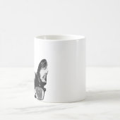 Nerdy French Bulldog Hipster Dog Koffiemok (Center)