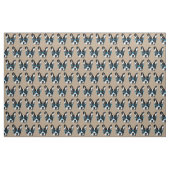 Nerdy French Bulldog Hipster Dog Pattern Beige Stof (Yard (91,4 cm))