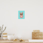 Nerdy French Bulldog Poster (Keuken)