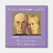 Nerdy Fun Couple Save-the-Date Cute Funny Magneet (Voorkant)