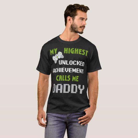 Nerdy Funny Fathers Day Gamer Dad Video Gaming T-shirt (Voorkant volledig)