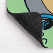 Nerdy Gamer Cat Eating Pizza Game Paused Muismat (Hoek)