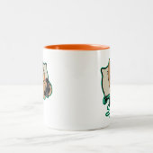 Nerdy Gamer Cat Taco Loading Game Pauze Tweekleurige Koffiemok (Center)