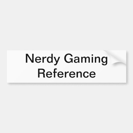 Nerdy Gamer Generic Bumpersticker (Voorkant)