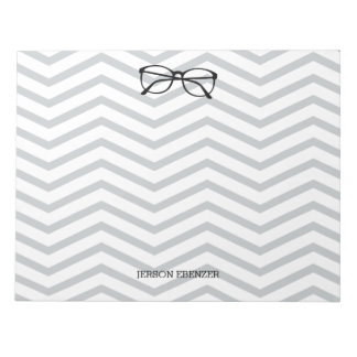 Nerdy Geekery Personalized Chevron Notitieblok