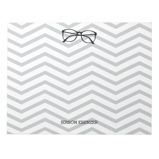 Nerdy Geekery Personalized Chevron Notitieblok (Voorkant)