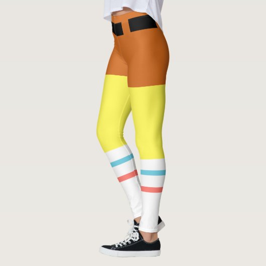 Nerdy gele en bruine broek leggings (Links)