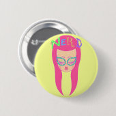 Nerdy Girl Ronde Button 5,7 Cm (Voorkant /achterkant)